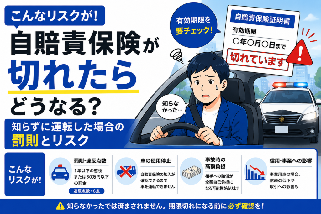 自賠責保険の期限切れに気づいた個人事業主
