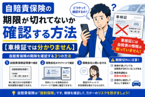 自賠責保険証明書の有効期限を確認する人